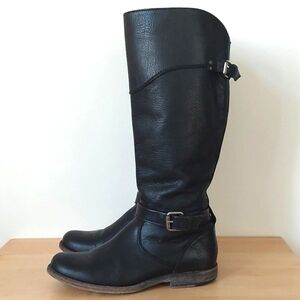 Frye Black Leather Riding Boots